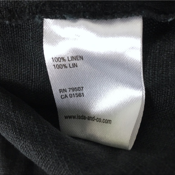 ISDA & CO 100% Linen Jacket Blazer Button Dark Academia Classic Minimalist Large - Picture 10 of 11